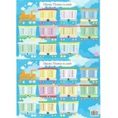 Podręczniki dla szkół podstawowych - ART MAP Podkładka na biurko. Pociąg z tabliczką mnożenia. - miniaturka - grafika 1