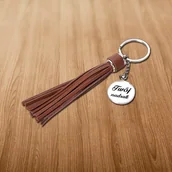 Breloki - Brelok okrągły z długimi frędzlami z Twoim zdjęciem - miniaturka - grafika 1