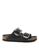 Klapki i japonki damskie - Birkenstock Klapki Arizona Big Buckle 1011075 Czarny - miniaturka - grafika 1