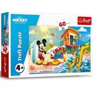 Puzzle - Trefl Puzzle 60 elementów Ciekawy dzień Myszka Miki - miniaturka - grafika 1