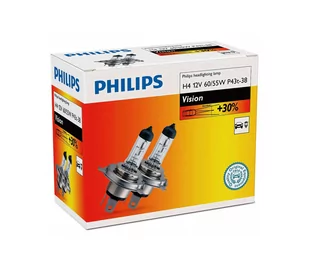ZESTAW 2x Żarówka samochodowa Philips VISION 12342PRC2 H4 P43t-38/60W/55W/12V - Żarówki samochodowe - miniaturka - grafika 1