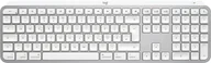 Klawiatury - Logitech MX Keys S for Mac klawiatura Biuro RF Wireless + Bluetooth QWERTZ Niemiecki Aluminium, Biały - miniaturka - grafika 1