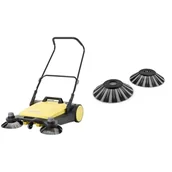 Zamiatarki - Kärcher Zamiatarka S 6 Twin, żółta & Kärcher Szczotka boczna ze specjalnym włosiem do zamiatania mokrych i drobnoziarnistych produktów, czarna - miniaturka - grafika 1