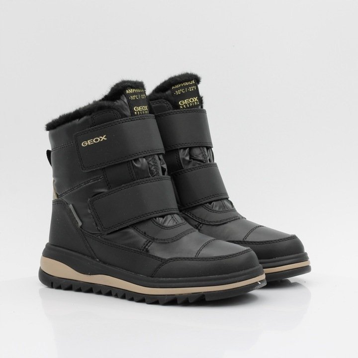 Buty Śniegowce dla Dzieci Geox Black Czarne J46EWC 0LVBC C9999 ROZ 34