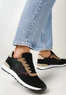 Moda i Uroda OUTLET - Czarne Sznurowane Buty Sportowe z Okrągłym Noskiem Halaina - miniaturka - grafika 1
