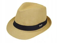 Czapki męskie - Kapelusz męski damski jackson PANAMA plażowy uniseks ciemny beż 58/59 - miniaturka - grafika 1