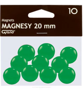 Grand Magnesy 20 mm zielone 10 sztuk - Magnesy - miniaturka - grafika 1