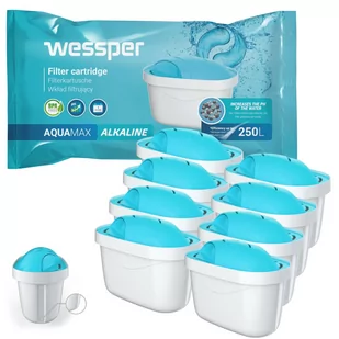 8X Wessper Aquamax Alkaline Zamienny Filtr/Wkład Wody Do Dzbanków: Brita, Aquaphor, Wessper, Dafi (Zamiennik) - Wkłady filtrujące - miniaturka - grafika 1