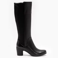 Kozaki damskie - Un Rosa Hi [black combi leather] - rozmiar 41.5 - miniaturka - grafika 1