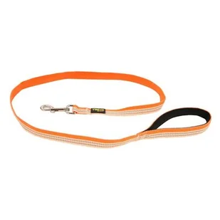 Smycz odblaskowa 15 mm/1,2m pomarańczowa TREND STRIPE - Smycze dla kotów - miniaturka - grafika 1