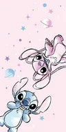 Okrycia kąpielowe dla dzieci - Ręcznik Plażowy 70X140 Lilo I Stitch Różowy Szybkoschnący - miniaturka - grafika 1
