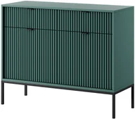 Komody - Dwudrzwiowa komoda Kioto KSZ104 w kolorze zielonym z czarnymi nóżkami - miniaturka - grafika 1