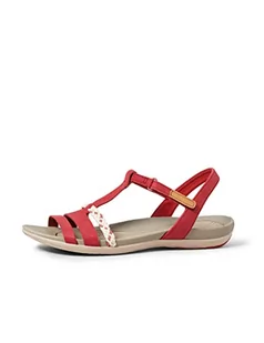 Clarks Tealite Grace sandały damskie w kształcie litery T, czerwony - Rot Red Nubuck - 37 EU - Sandały damskie - miniaturka - grafika 1