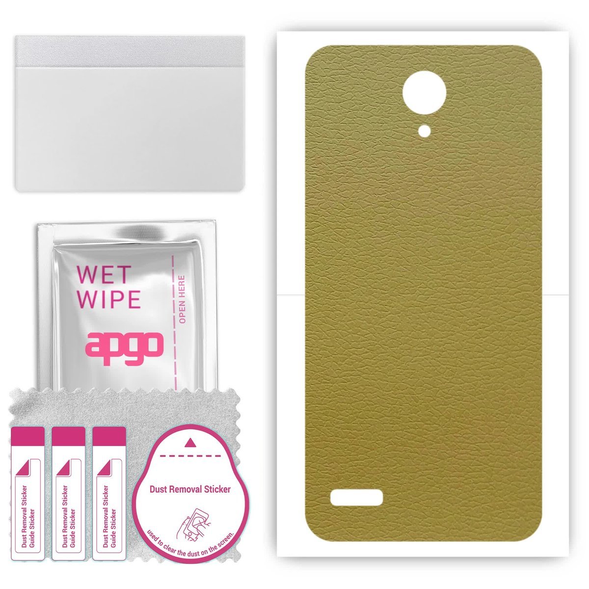 Folia naklejka skórka strukturalna na TYŁ do ZTE Blade A520 - Skóra Oliwkowa - apgo SKINS