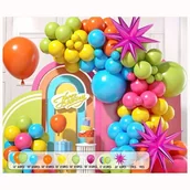 Balony i akcesoria - ŚCIANKA DEKORACJA ZESTAW GIRLANDA BALONOWA ŻÓŁTO NIEBIESKA 71SZT - miniaturka - grafika 1