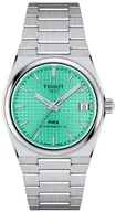 Zegarki męskie - Zegarek Tissot T137.207.11.091.01 PRX POWERMATIC 80 Light Green 35mm - miniaturka - grafika 1