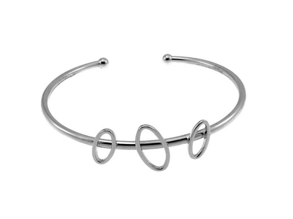 Srebrna bransoletka typu bangle Verona