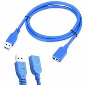 Kable - Kabel USB 3.0 typu A-A 150cm do transmisji danych niebieski KP9A - miniaturka - grafika 1