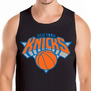 KOSZULKA TANK TOP NEW YORK KNICKS XL 0482 CZARNA - Koszulki męskie - miniaturka - grafika 1