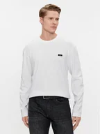 Koszulki męskie - Calvin Klein Longsleeve K10K111847 Biały Regular Fit - miniaturka - grafika 1