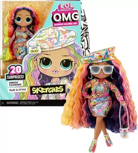 LOL Surprise OMG, Core Doll, Lalka Sketches Seria 6 + Akcesoria - Lalki dla dziewczynek - miniaturka - grafika 1