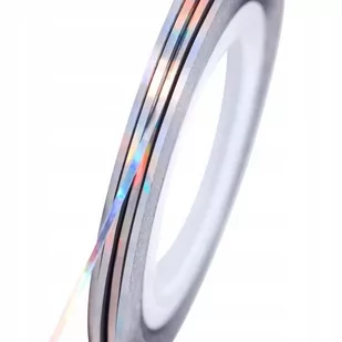 Nitka tasiemka do zdobień krążek silver Nr 1 - Ozdoby do paznokci - miniaturka - grafika 2