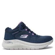 Sneakersy damskie - Sneakersy Skechers 150194/NVPR Granatowy - miniaturka - grafika 1