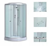 Kabiny z hydromasażem - Kabina prysznicowa półokrągła zabudowana 100x100 WSH-303C ✖️AUTORYZOWANY DYSTRYBUTOR✖️ - miniaturka - grafika 1