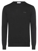 Swetry męskie - Calvin Klein - Sweter męski z dodatkiem jedwabiu, szary - miniaturka - grafika 1