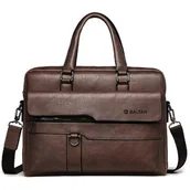 Torby na laptopy - Baltan Torba Classic na laptopa aktówka ciemny brąz - miniaturka - grafika 1