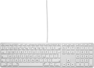 LMP Large Font USB Keyboard 110 keys wired USB keyboard with 2x USB and aluminum upper cover - UK English 24209 - Klawiatury - miniaturka - grafika 1
