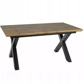 Stoły - Stół Xaviero II (160-240)x90cm Czarny/Dąb Artisan Industrialny Kuchnia - miniaturka - grafika 1