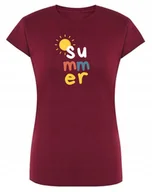 Koszulki i topy damskie - T-Shirt damski kolorowy nadruk SUMMER r.M - miniaturka - grafika 1