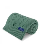 Koce i narzuty dla dzieci - Bocioland kocyk bambusowo-bawełniany Milano 80/100 butelkowa zieleń - miniaturka - grafika 1