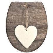 Deski sedesowe - SCHÜTTE Deska sedesowa wolnoopadająca WOOD HEART, duroplast, nadruk - miniaturka - grafika 1