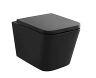 Miski WC - kielle Arkas I - Wisząca toaleta z deską SoftClose, Rimless, czarny mat 30111040 - miniaturka - grafika 1