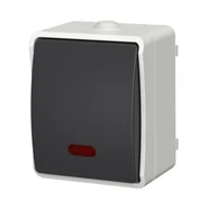 Wyłączniki światła i elektryczne - Łącznik zwierny dzwonek Aqua Pro IP55 szary - miniaturka - grafika 1