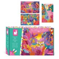 Zabawki kreatywne - Zestaw kreatywny Malowanie farbami 3D Dżungla 7+ Janod - miniaturka - grafika 1