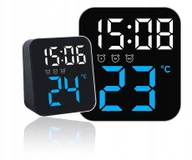 Zegary - Zegar zegarek elektroniczny cyfrowy led stojący budzik data temperatura - miniaturka - grafika 1