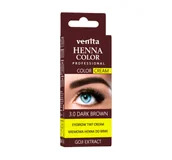 Akcesoria i kosmetyki do stylizacji brwi - VENITA HENNA COLOR HENNA DO BRWI W KREMIE 3.0 DARK BROWN 15G + 15G - miniaturka - grafika 1