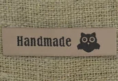 Metkownice - [s05102] Metki do wszywania "Handmade" sowa 4szt - miniaturka - grafika 1