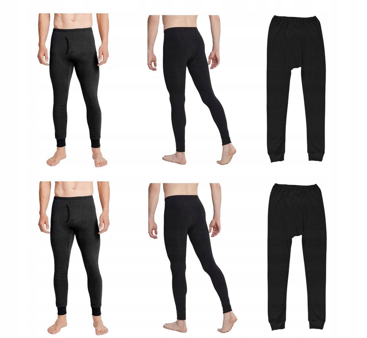 Zestaw 2 pary Kalesony Męskie Termoaktywne Bawełniane r. M/L Grube Ciepłe