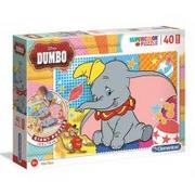 Puzzle - Puzzle 40 el. Super kolor Dumbo Clementoni - miniaturka - grafika 1