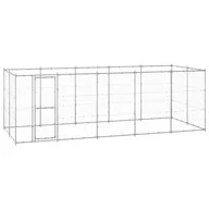 Budy dla psów - shumee Kojec zewnętrzny dla psa stal galwanizowana 12,1 m - miniaturka - grafika 1