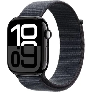 Apple Watch 10 GPS + Cellular 46mm z aluminium onyksu opaską sportową Czarny - Smartwatch - miniaturka - grafika 1