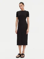 Sukienki - Calvin Klein Sukienka codzienna K20K208299 Czarny Slim Fit - miniaturka - grafika 1