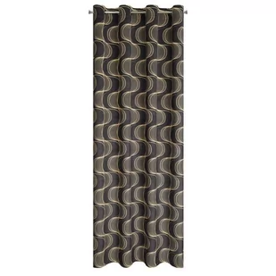 Zasłona Velvet Pola 140 x 250 Przelotka Czarny - Zasłony - miniaturka - grafika 1