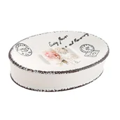 Mydelniczki i dozowniki mydła - Sapho Gedy Clothilde - Mydelniczka stojąca, biała CI1102 - miniaturka - grafika 1