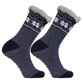 Skarpetki męskie - Ciepłe I Milutkie Świąteczne SKARPETY MĘSKIE ANTYPOŚLIZGOWE ABS MORAJ - miniaturka - grafika 1