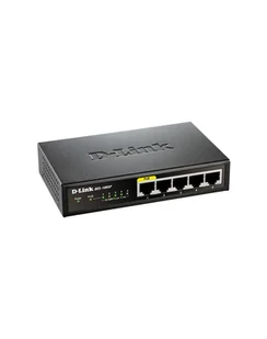 D-LINK DES-1005P, Mały 5 portowy przełącznik ethernetowy 10/100Mbps, PoE - Switche - miniaturka - grafika 1